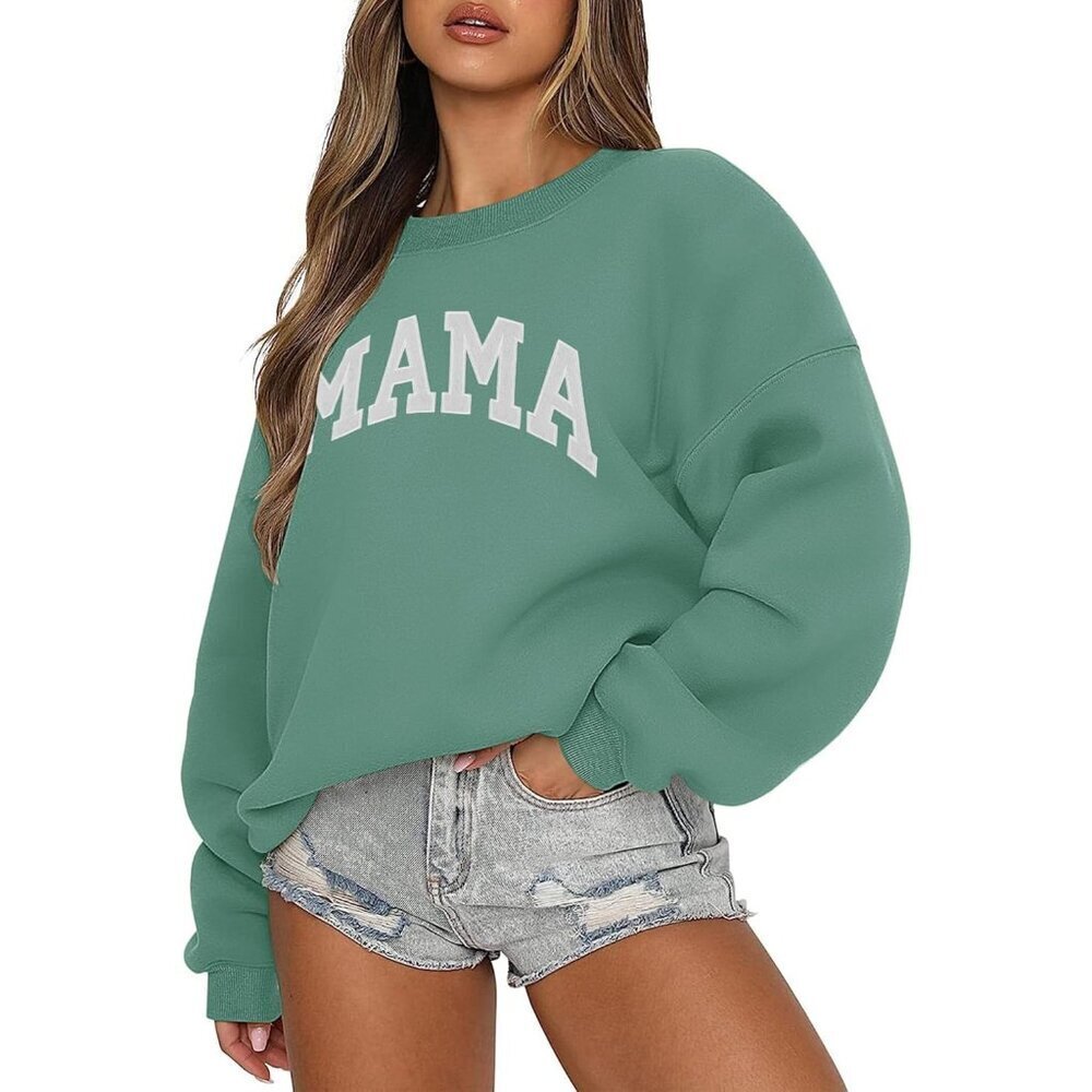 Crewneck Sweatshirt for Women Casual Oversized Pullover Hoodies Long Sleeve Flee